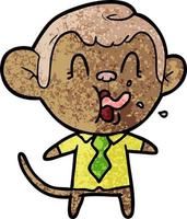 Vector monkey character in cartoon style