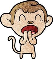 Vector monkey character in cartoon style