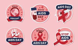 World Aids Day Stickers vector