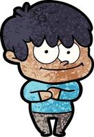 personaje de hombre vectorial en estilo de dibujos animados vector