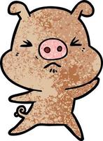 Vector pig character in cartoon style