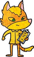 Vector fox character in cartoon style