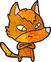 Vector fox character in cartoon style