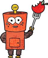 Vector robot character in cartoon style