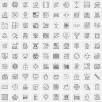 100 iconos de negocios para web y material impreso vector