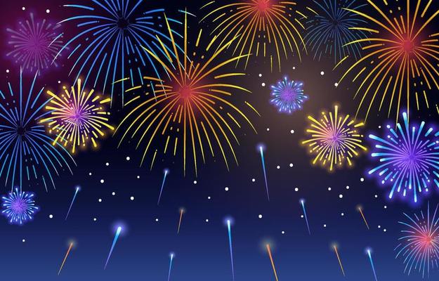 Colorful Firework Background