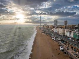 Aerial view of British Airways i360 observation deck in Brighton, UK. photo