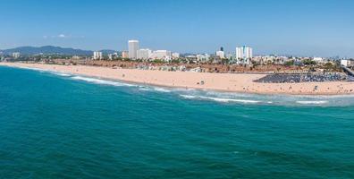 Aerial view of the shoreline in Venice Beach, CA photo