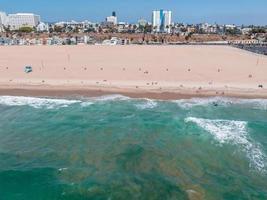 Aerial view of the shoreline in Venice Beach, CA photo
