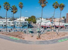 Aerial view of the shoreline in Venice Beach, CA photo