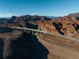 Aerial view of highway in California, United States. photo