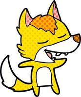 Vector fox character in cartoon style