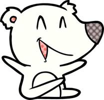 Vector polar bear character in cartoon style