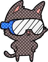 personaje de gato vectorial en estilo de dibujos animados vector