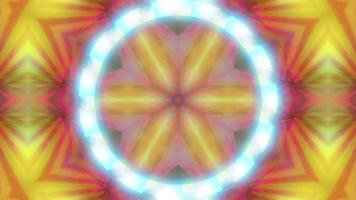 Abstract rotating symmetrical multicolored background video