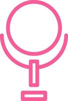 Pink mirror, illustration, vector on a white background.