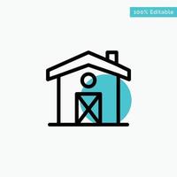 Home House Canada turquoise highlight circle point Vector icon