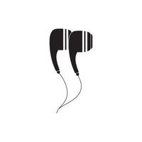 headphones device technology melody sound music silhouette style icon vector