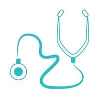 online doctor, stethoscope diagnostic consultant medical protection covid 19, line style icon vector