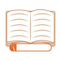 open book search website home education line color style icon vector