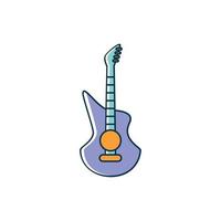 electric guitar instrument melody sound music line and fill style vector
