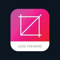 Crop Design Tool Mobile App Button Android and IOS Line Version vector