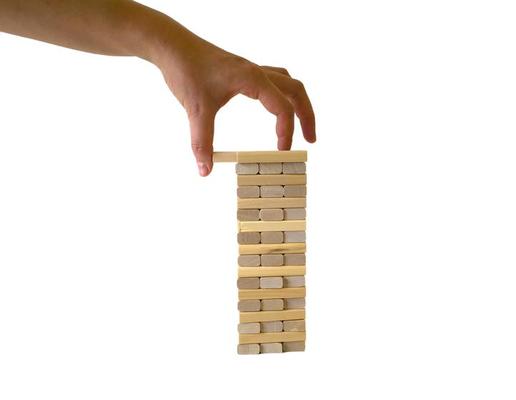 Jenga game photo.