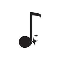 quaver note musical harmony melody sound music silhouette style icon vector