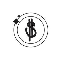 dinero negocio financiero moneda efectivo moneda línea estilo icono vector