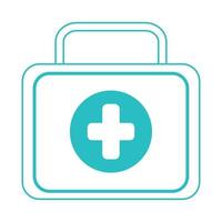 online doctor, kit first aid medical emergency covid 19, line style icon vector