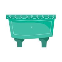 green drawer furniture living decoration isolated icon vector