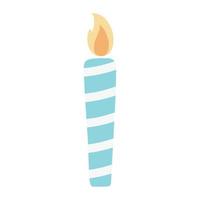 happy birthday candle decoration celebration festive isolated icon vector
