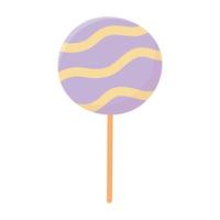 Feliz cumpleaños dulces dulces en stick confitería icono aislado vector