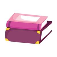 libros apilados literatura leer aprender icono aislado vector