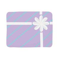 happy birthday gift box ribbon decoration celebration isolated icon vector