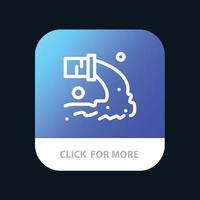 Pipe Pollution Radioactive Sewage Waste Mobile App Button Android and IOS Line Version vector