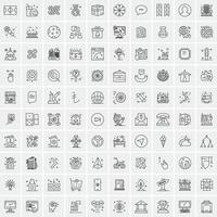 100 Business Icons for web and Print Material vector
