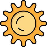 Sun Day Light  Flat Color Icon Vector icon banner Template