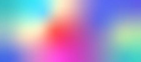 Blurred blue background. Bright multi-colored gradient with a red color spot. Vector illustration of futuristic flowing spots.