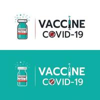 Ilustración de vector de vacuna covid-19
