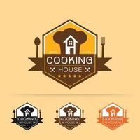 Cooking house logo vector illustration