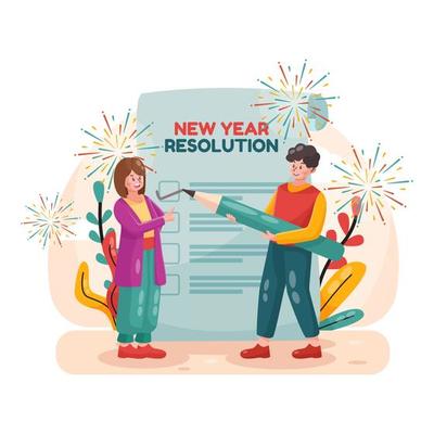 New Year Resolution Illustration