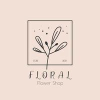 Vector hand drawn of flower logo