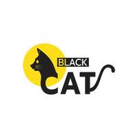 Ilustración de vector de plantilla de logotipo de gato