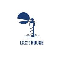 Lighthouse logo template vector illustration