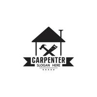 Carpenter Logo template Vector illustration