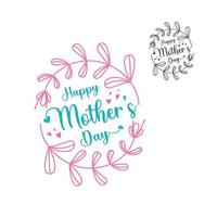 Mother's day greeting card Vector illustration