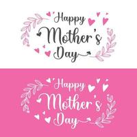 Mother's day greeting card Vector illustration