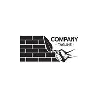 Bricklayer logo template vector illustration