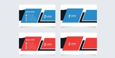 modern creative simple and clean business card design, horizontal business card vector